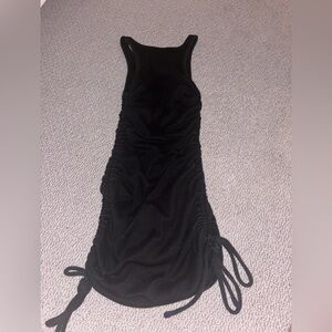 Hey Babe Black Tie High Neck Tight Dress Women’s Small